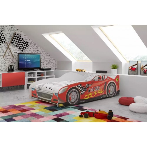 Bērnu gulta CARS 80X160, sarkans
